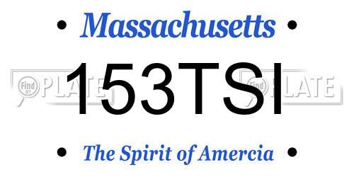 153TSI Massachusetts License Plate