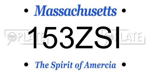 153ZSI Massachusetts License Plate