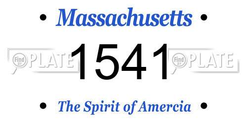 1541 Massachusetts License Plate