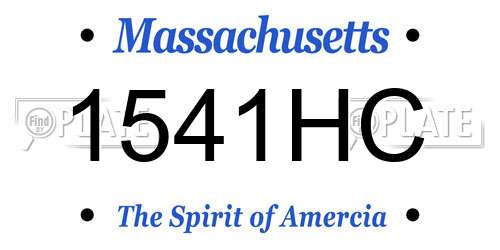 1541HC Massachusetts License Plate