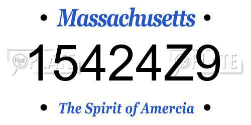 15424Z9 Massachusetts License Plate