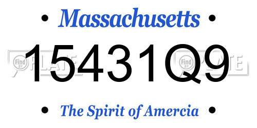 15431Q9 Massachusetts License Plate