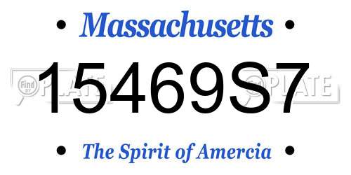 15469S7 Massachusetts License Plate