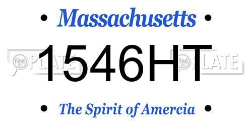 1546HT Massachusetts License Plate