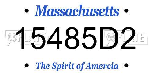 15485D2 Massachusetts License Plate