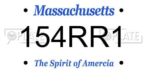 154RR1 Massachusetts License Plate