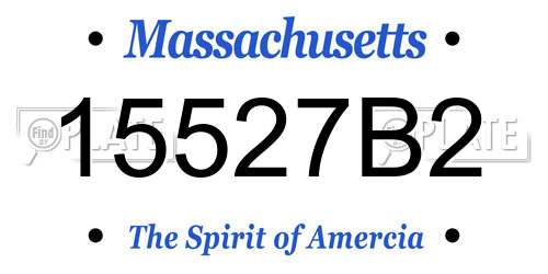 15527B2 Massachusetts License Plate