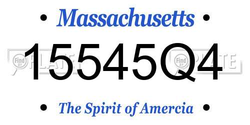 15545Q4 Massachusetts License Plate