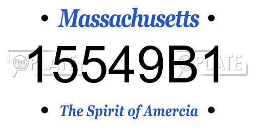 15549B1 Massachusetts License Plate