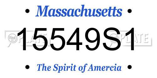 15549S1 Massachusetts License Plate