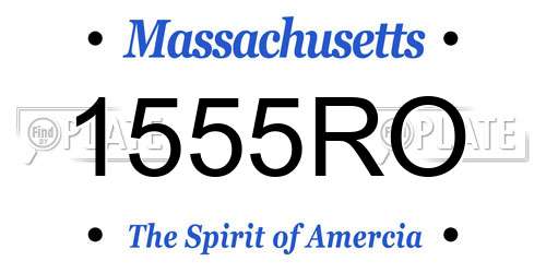 1555RO Massachusetts License Plate