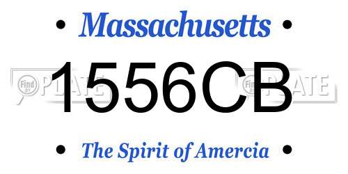 1556CB Massachusetts License Plate