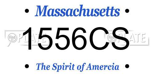 1556CS Massachusetts License Plate