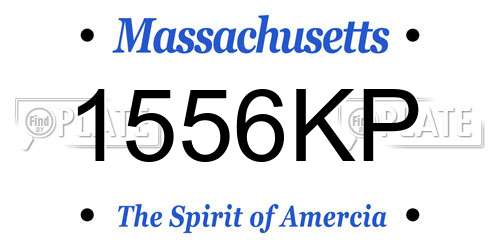 1556KP Massachusetts License Plate