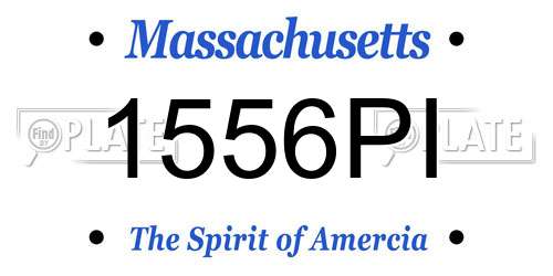1556PI Massachusetts License Plate