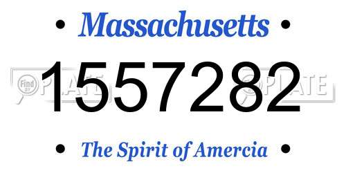 1557282 Massachusetts License Plate