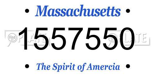 1557550 Massachusetts License Plate