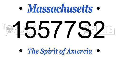 15577S2 Massachusetts License Plate