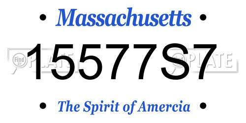 15577S7 Massachusetts License Plate