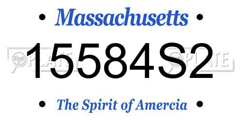 15584S2 Massachusetts License Plate