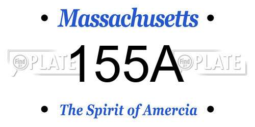 155A Massachusetts License Plate