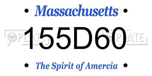 155D60 Massachusetts License Plate