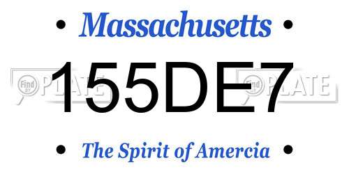 155DE7 Massachusetts License Plate