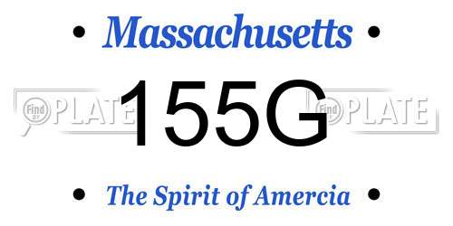 155G Massachusetts License Plate