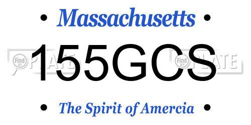 155GCS Massachusetts License Plate