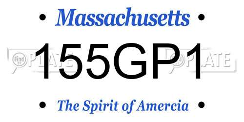 155GP1 Massachusetts License Plate