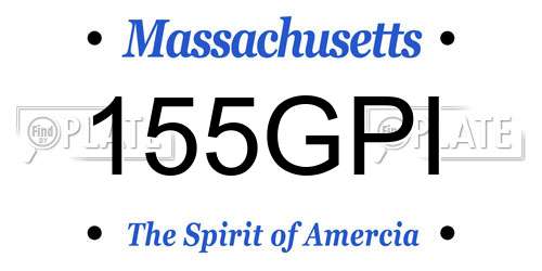 155GPI Massachusetts License Plate