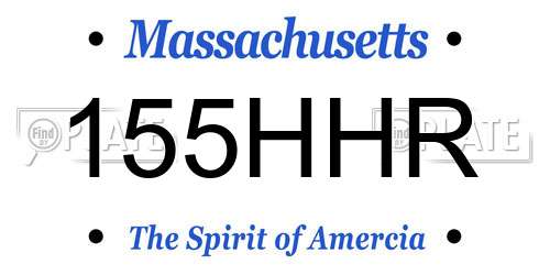 155HHR Massachusetts License Plate