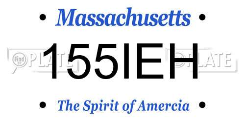 155IEH Massachusetts License Plate