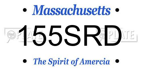 155SRD Massachusetts License Plate