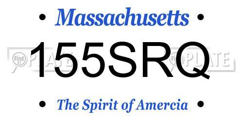 155SRQ Massachusetts License Plate