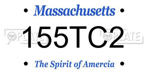 155TC2 Massachusetts License Plate