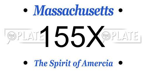 155X Massachusetts License Plate