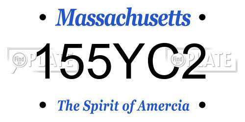 155YC2 Massachusetts License Plate