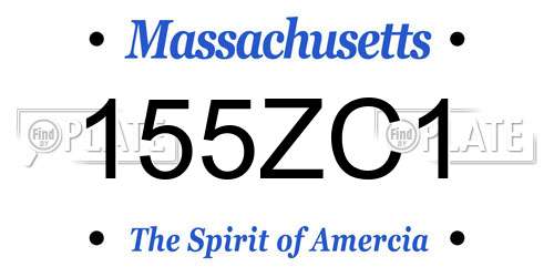 155ZC1 Massachusetts License Plate