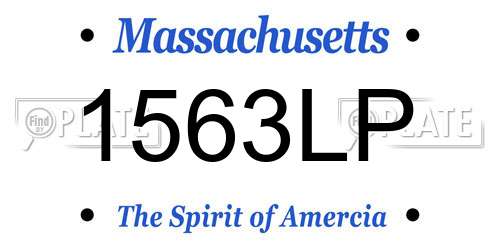 1563LP Massachusetts License Plate