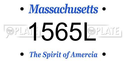 1565L Massachusetts License Plate