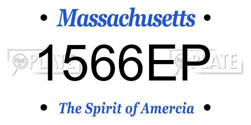 1566EP Massachusetts License Plate