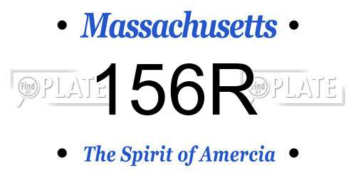 156R Massachusetts License Plate