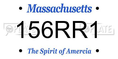 156RR1 Massachusetts License Plate