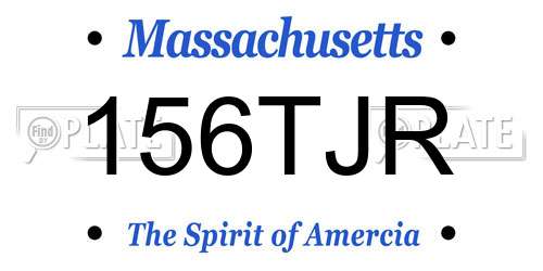 156TJR Massachusetts License Plate