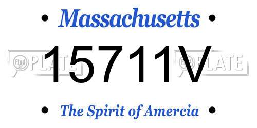 15711V Massachusetts License Plate