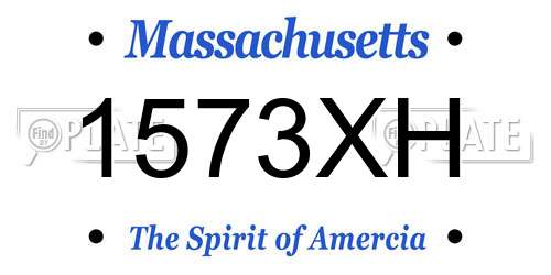 1573XH Massachusetts License Plate