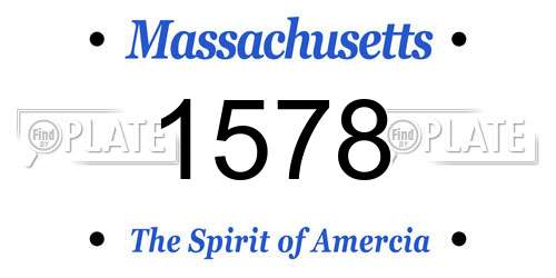1578 Massachusetts License Plate