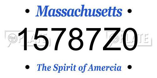 15787Z0 Massachusetts License Plate
