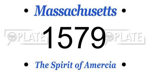 1579 Massachusetts License Plate